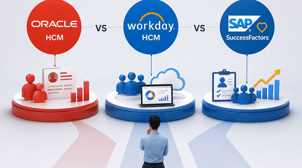 Oracle HCM vs Workday HCM vs SAP SuccessFactors